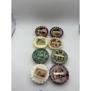 Yankee Candle Wax Melts Tarts Assorted Christmas Holiday Scents Lot of 8